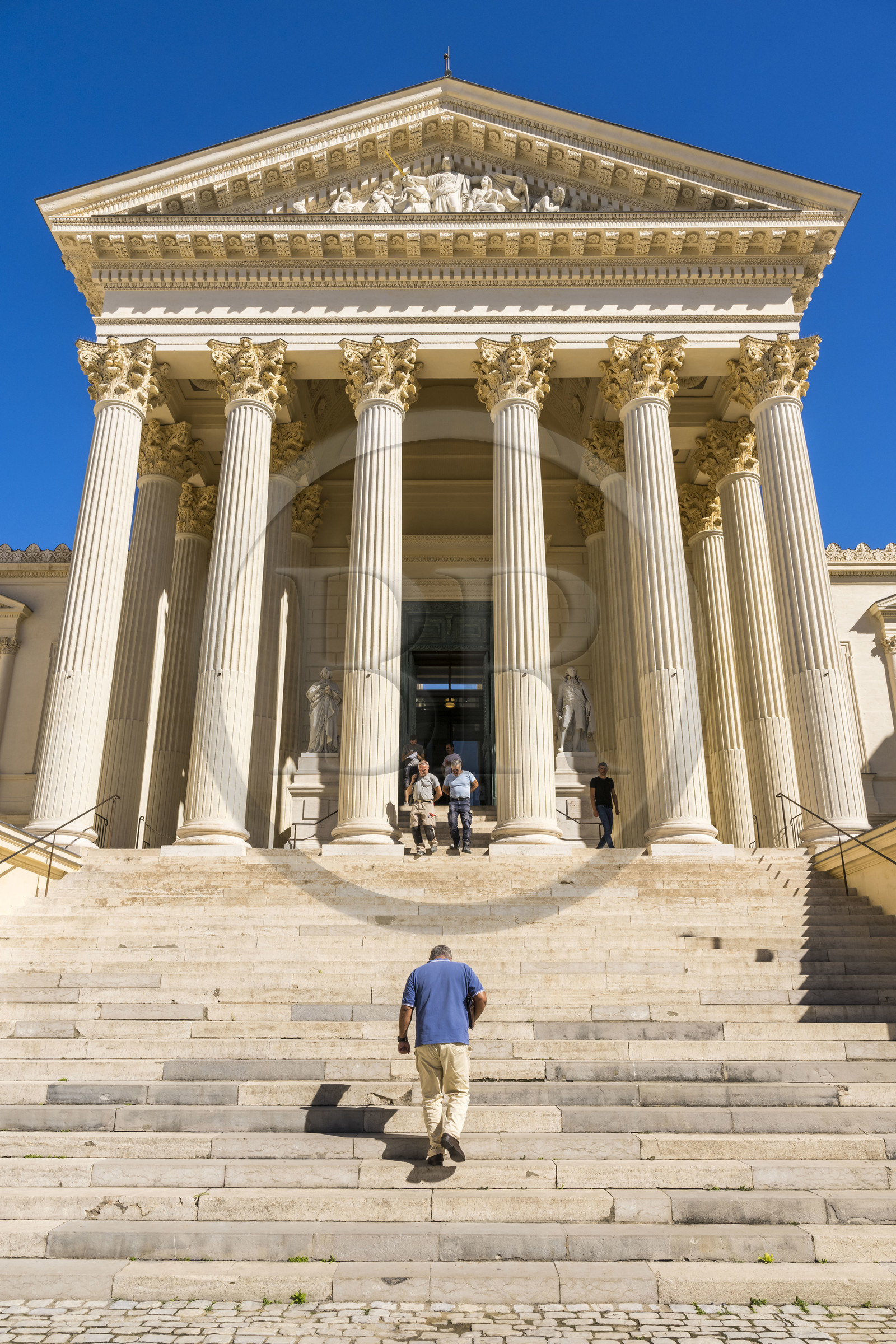 France, Hérault (34), Montpellier, centre historique appelé l’Ecusson, le Palais de Justice historique (1853) abrite la Cour d'assises et la Cour d'appel