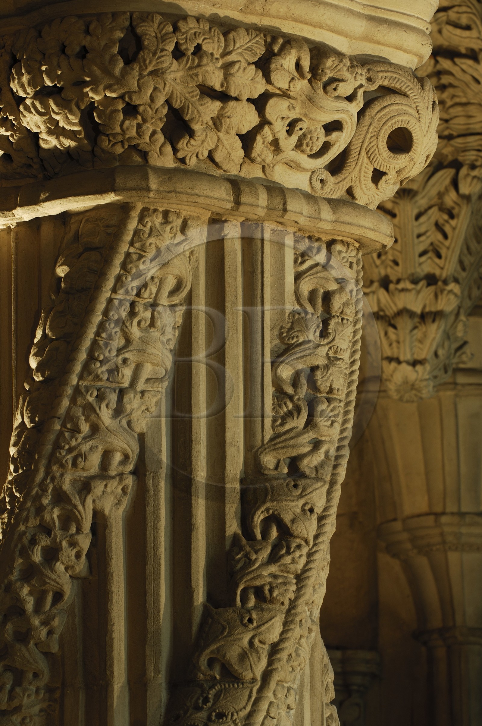 Royaume-Uni, Ecosse, Midlothian, Roslin, la Chapelle Rosslyn, la Colonne de l'Apprenti