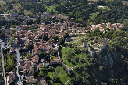 France, Var (83), Grimaud (vue aérienne)