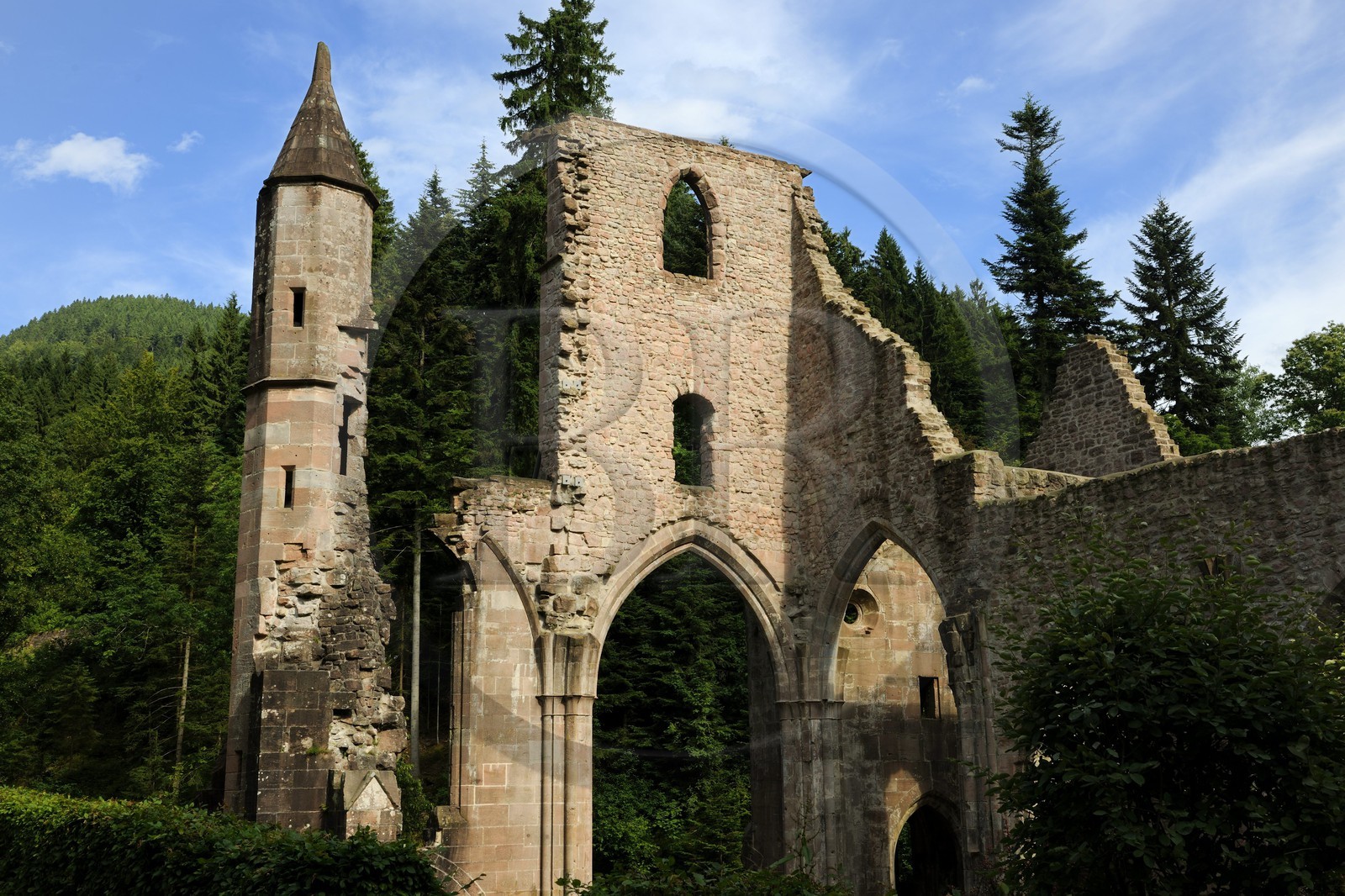 Allemagne, Forêt Noire, Schwartzwald, Bade-Würtemberg, les ruines du couvent Allerheiligen (Tous les saints)