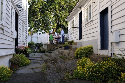Norvège, Rogaland, Stavanger, maison en bois de la vieille ville