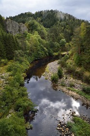 France, Haute Loire, Loire river Valley, Salettes, meanders of the Loire river at the Pont de Soubrey