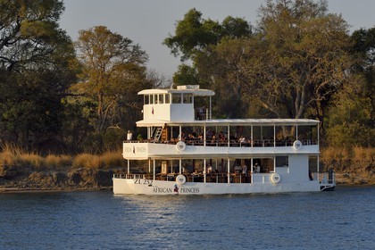 Zimbabwe, Matabeleland North Province, Victoria Falls, River Cruise on the Zambezi River upstream from Victoria Falls