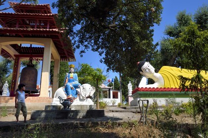 France, Var, Frejus, former Gallieni military camp, Hông Hiên Tu pagoda, a Buddhist temple built in 1917 by Indochinese french soldiers