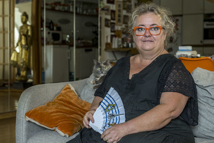 France, Loire Atlantique, Nantes, Graslin district, Nathalie Brucker runs the oldest shop (Byblos) in Passage Pommeraye and lives upstairs