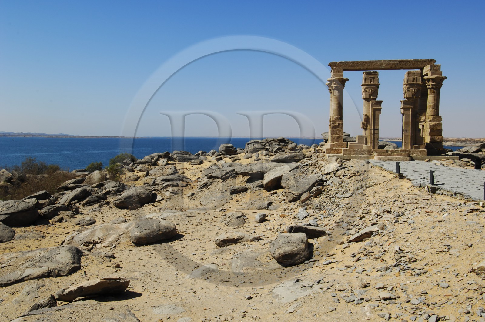 Egypte, Haute Egypte, Nubie, Lac Nasser, site de Kalabsha, kiosque de Kertassi