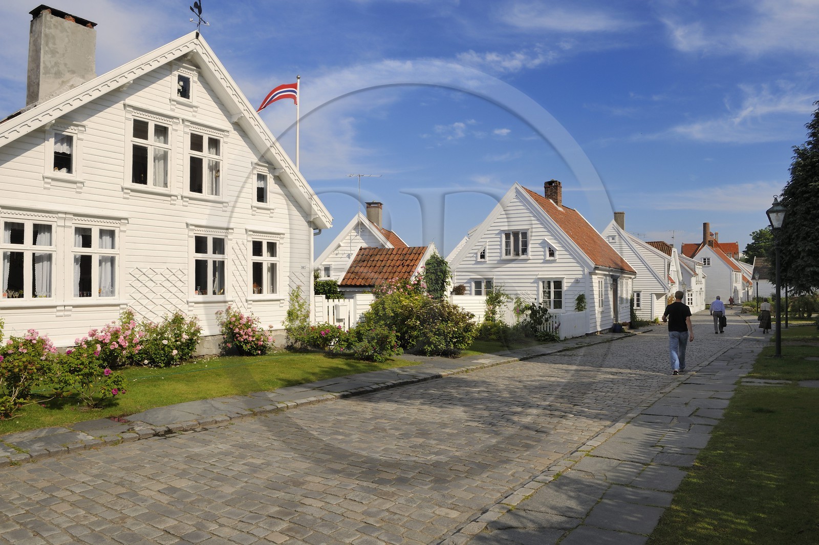 Norvège, Rogaland, Stavanger, maison en bois de la vieille ville