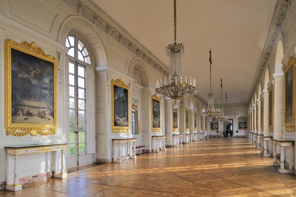France, Yvelines, Chateau de Versailles, listed as World Heritage by UNESCO, the Grand Trianon, gallery exhibits 21 paintings of the Versailles Grove by Cotelle