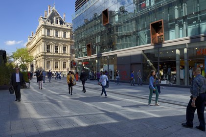 France, Rhone, Lyon, historical site listed as World Heritage by UNESCO, rue de la République, the Monoprix Grand Bazar de Lyon (2007) by architect Jean-Pierre Buffi and Philippe de Fouchier