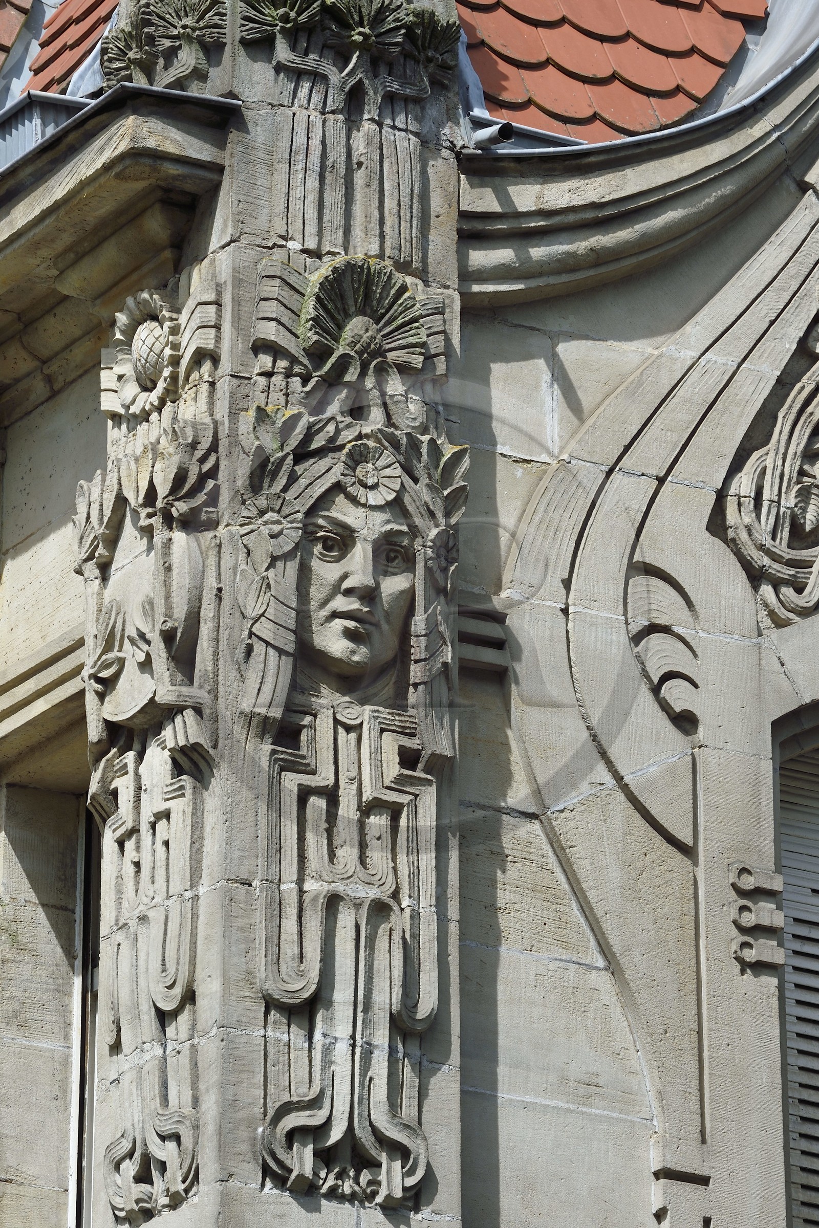 France, Moselle (57), Metz, quartier impérial, villa Jugendstil au 16 avenue Foch