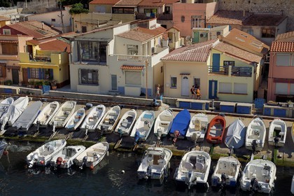 France, Bouches-du-Rhône (13), Marseille, quartier d'Endoume, le Vallon des Auffes