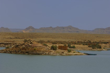 Egypt, Upper Egypt, Nubia, Lake Nasser, fishing hut