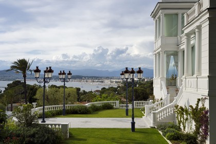 France, Alpes-Maritimes, Antibes, Cap d'Antibes, villa Les Chenes Verts where Jules Verne stayed, overlooking the Golfe Juan