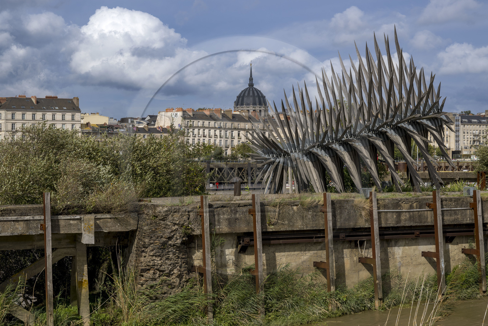 France, Loire-Atlantique (44), Nantes, Parc des chantiers sur l'Ile de Nantes, collection d'art contemporain à ciel ouvert Estuaire, sculpture Résolution des forces en présence de l'artiste français Vincent Mauger