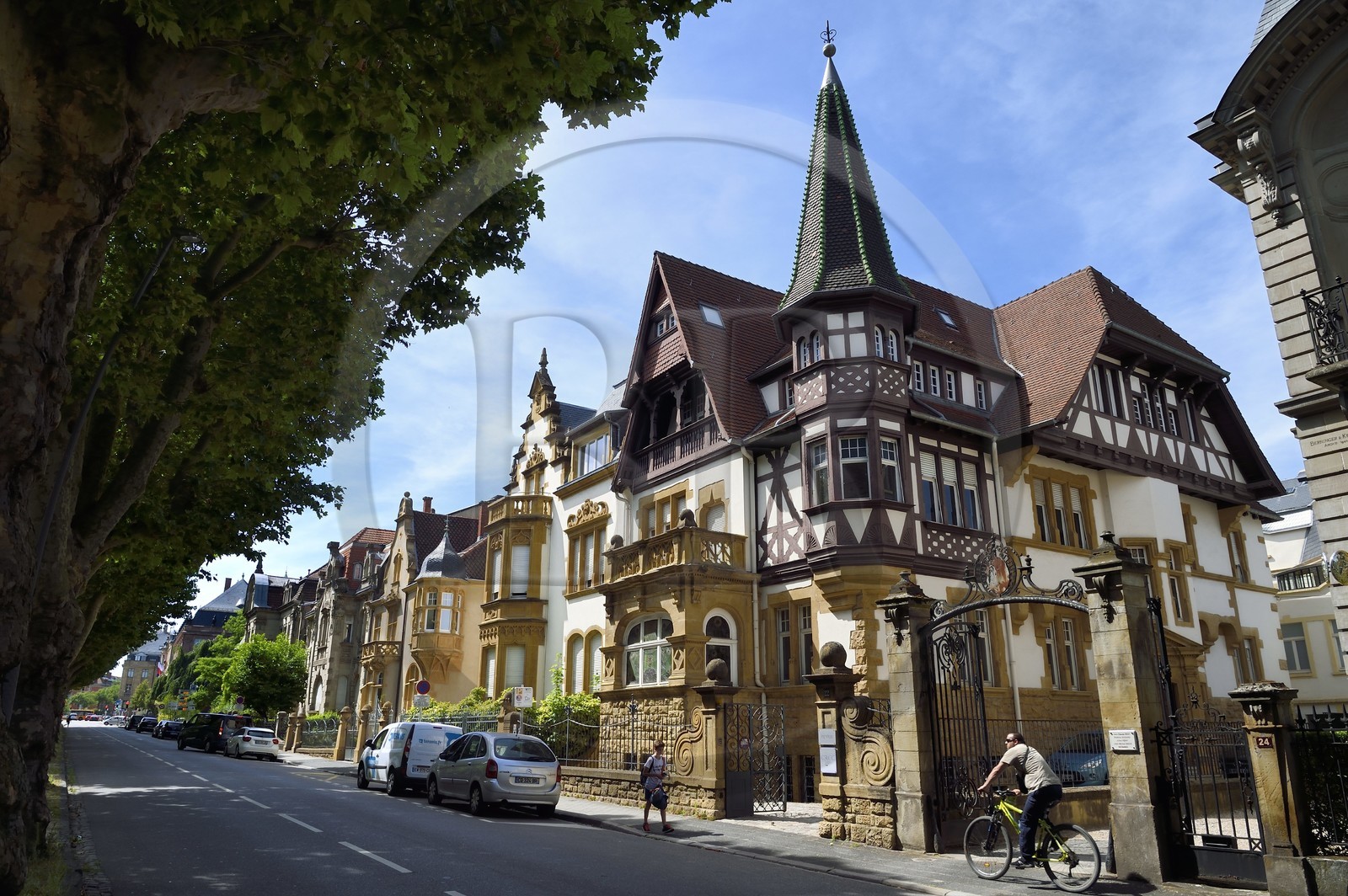 France, Moselle (57), Metz, quartier impérial, villas Jugendstil de Madame Veuve Salomon aussi appelée Maison Heler au 20-22 de l'avenue Foch