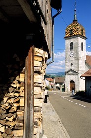 France, Doubs, church of Rochejean