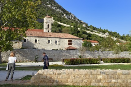 Croatia, Dalmatia, peninsula of Peljesac, the old town of Ston, St. Nicholas Monastery