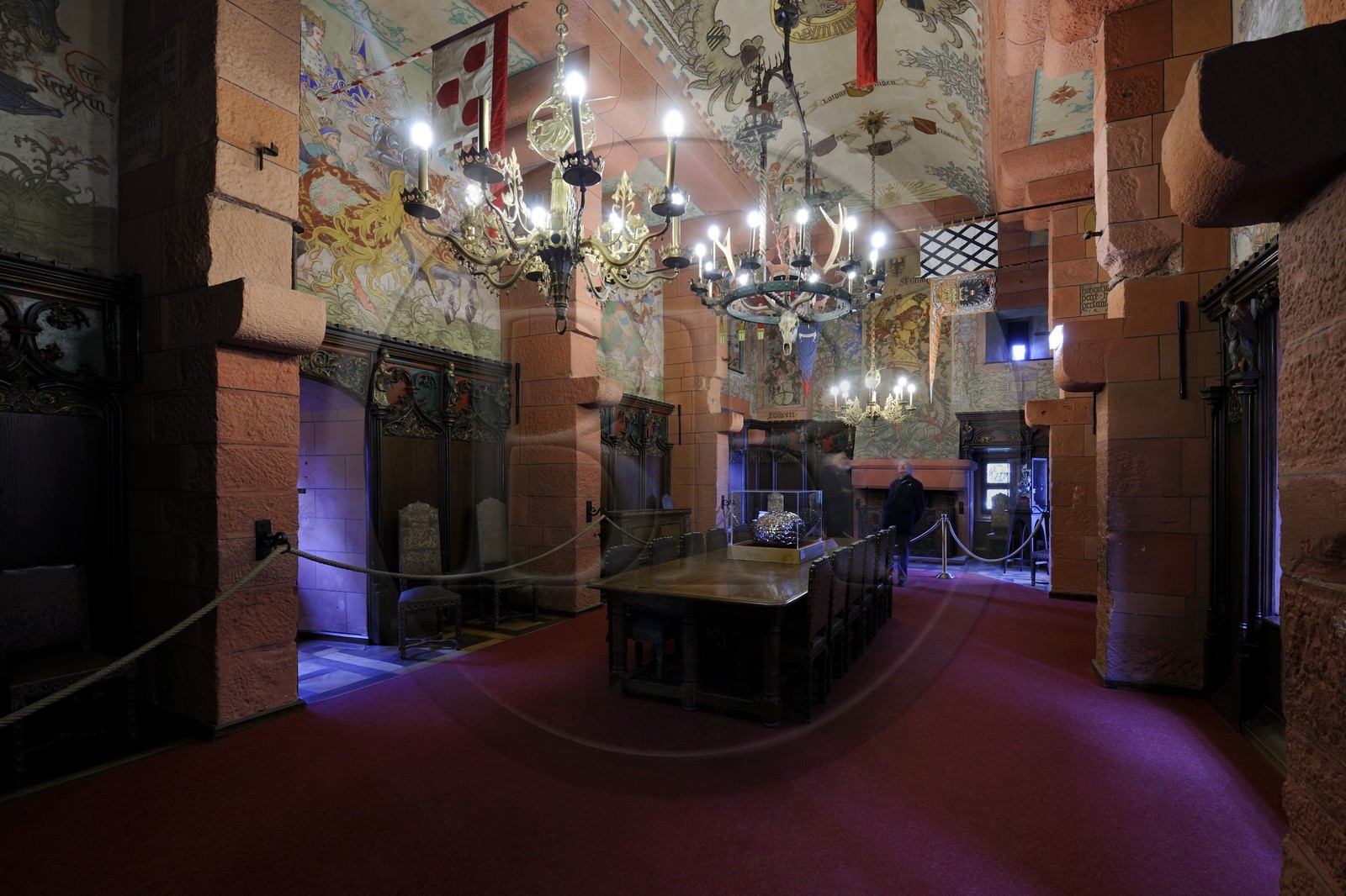 France, Bas-Rhin (67), le château du Haut-Koenigsbourg, la salle du Kaiser