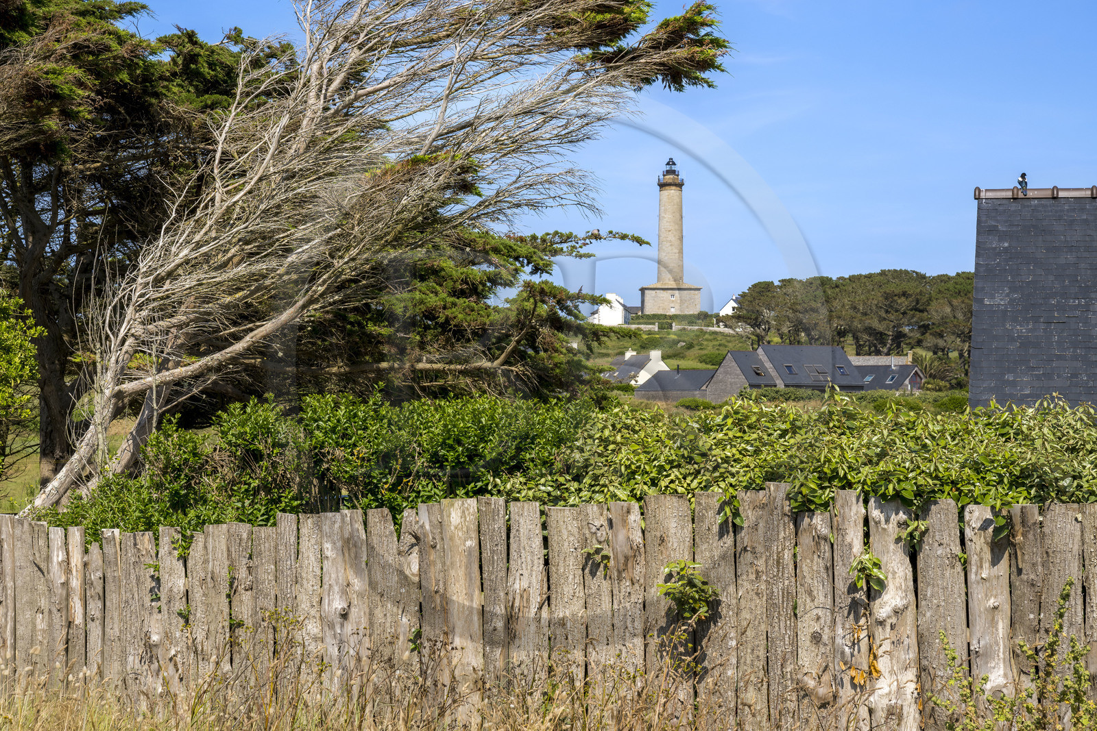France, Finistère (29), Iles du Ponant, Ile de Batz, le phare mis en service en 1836