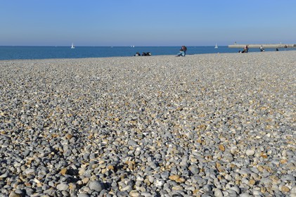 France, Seine-Maritime, Dieppe, the pebble beach