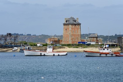 France, Finistere,  Iroise Sea, Parc Naturel Regional d'Armorique (Armorica Regional Natural Park), Presqu'ile de Crozon, Camaret sur Mer, Vauban tower listed as World Heritage by UNESCO, polygonal tower built on a plan Vauban in the 17th century