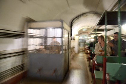 France, Moselle, Veckring, Maginot Line, Hackenberg Fortress, electric train