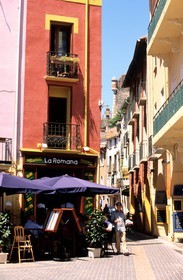 France, Pyrenees Orientales, Collioure, a street in the old town