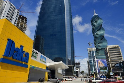 Panama, Panama City, the F&F Tower previously known as the Revolution Tower and also as El Tornillo (the screw)