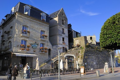 France, Seine-Maritime, Dieppe, Bout du Quai district, remnants of the Crab Tower on Quai Henri IV