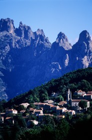 France, Corse du Sud, Alta Rocca, village of Zonza, below the needles of Bavella