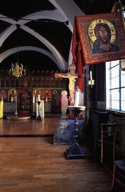 France, Paris 19ème (75), église orthodoxe russe Saint Serge rue de Crimée