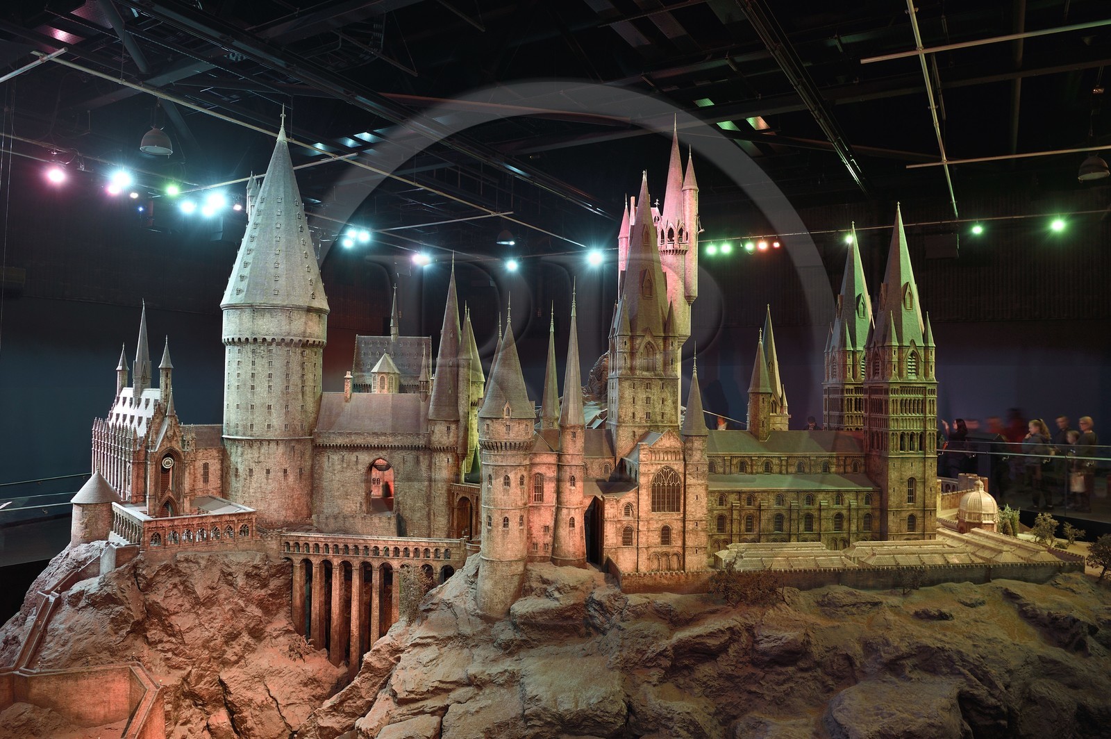 United Kingdom, Hertfordshire, Leavesden, Leavesden Film Studios, Harry Potter Studio Tour London, the scene of the eight Harry Potter movies' making of, model of Hogwarts School