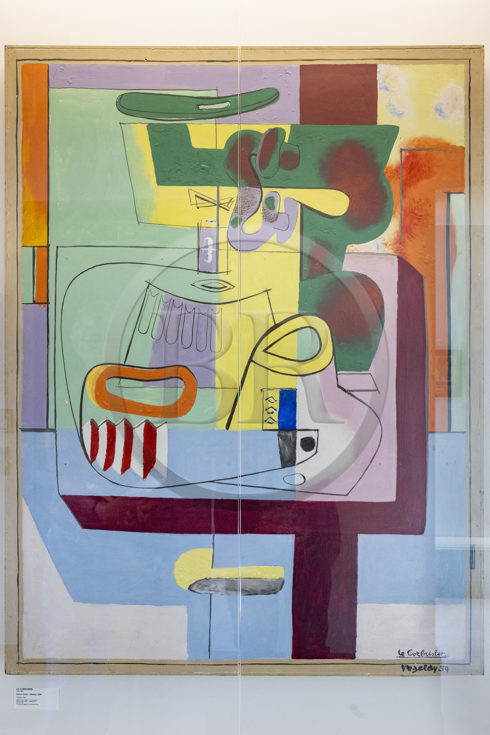 France, Yonne (89), parc naturel régional du Morvan, Vézelay, classé au Patrimoine Mondial de l'UNESCO, labellisé Les Plus Beaux Villages de France, Le musée Zervos - Maison Romain-Rolland, Nature Morte - Vézelay (1939) de Le Corbusier