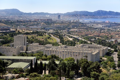 France, Bouches-du-Rhône (13), Marseille, les quartiers Nord, HLM (habitation à loyer modéré) de la Cité Castellane