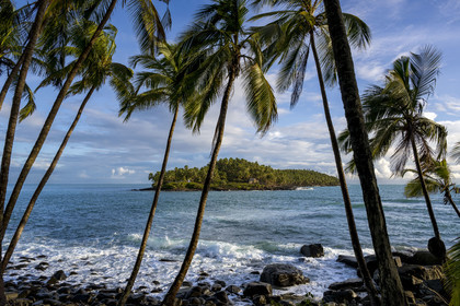 France, French Guiana, Kourou, Salvation Islands (Iles du Salut), Devil's Island seen from Royal island, served as a penal colony for political prisoners, including Alfred Dreyfus