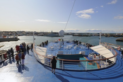 Islande, Reykjavik, le bateau de croisière Princess Danaé au port