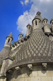 France, Maine et Loire, Loire Valley listed as World Heritage by UNESCO, Fontevraud l' Abbaye, Fontevraud Abbey Church, 12th century Romanesque kitchens