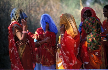 India, Rajasthan State, group of women