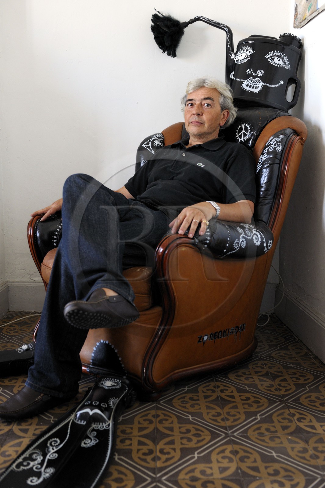 France, Hérault (34), Sète, Hervé Di Rosa artiste peintre et co-fondateur du M.I.A.M (Musée international des arts modestes)