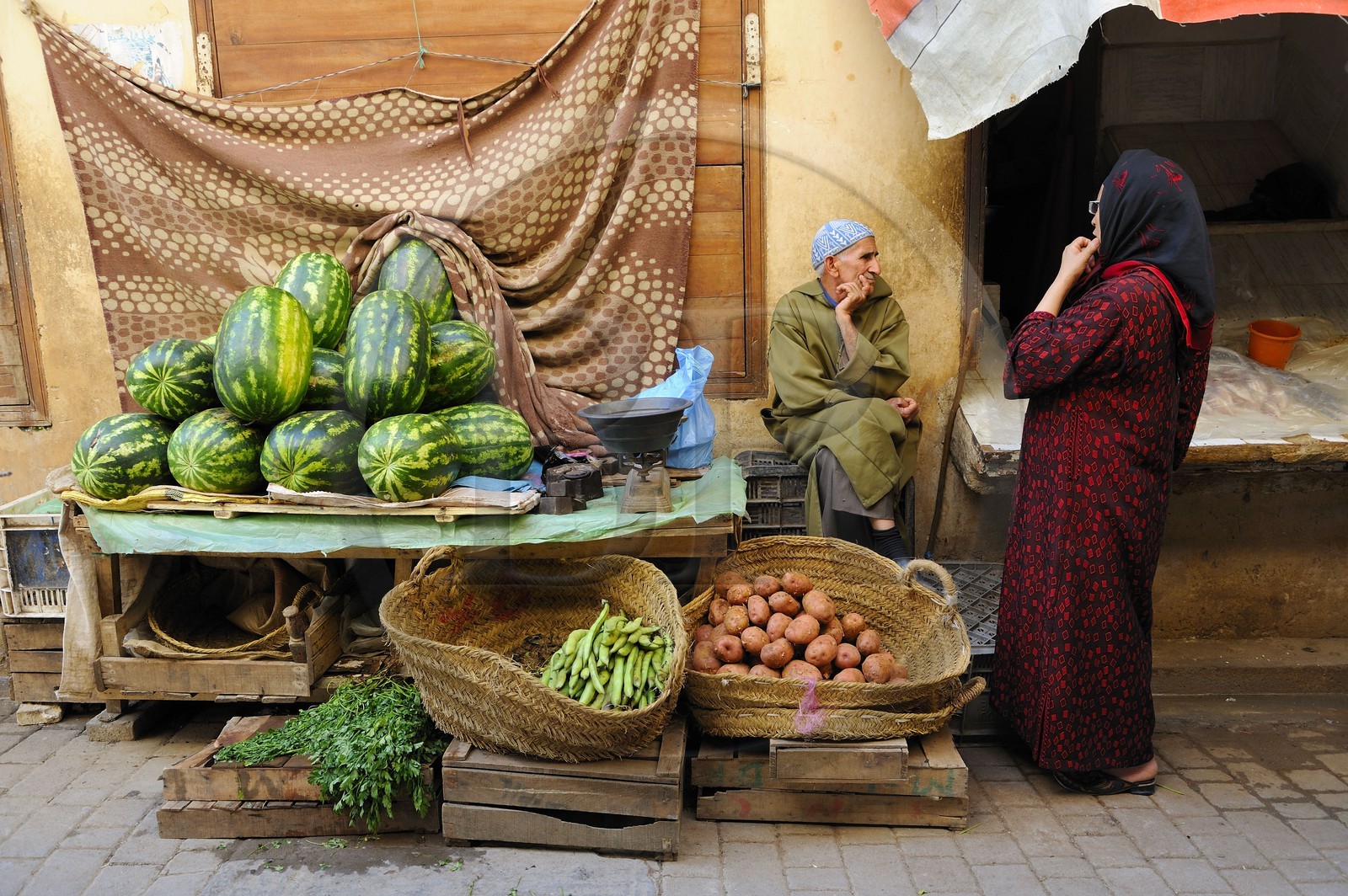 Morocco, Middle Atlas, Fez, Imperial City, Fez El Bali, medina listed as World Heritage by UNESCO, Talaa Kebira, one of the main streets of the medina