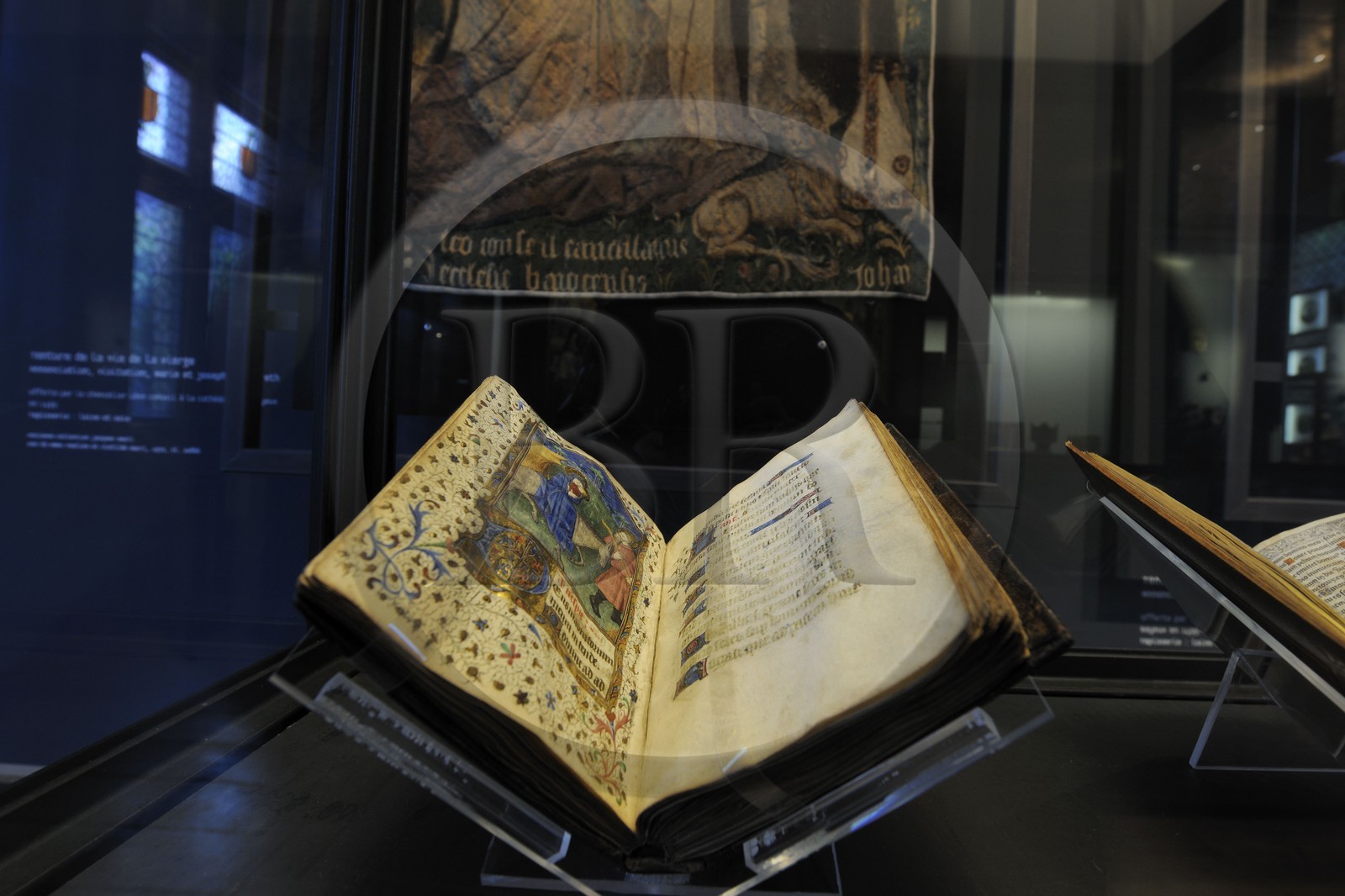 France, Paris (75), musée du Moyen-Age, ancien hôtel de Cluny, livre d'Or à l'usage de Châlons, vierge de piété, 15ème siècle