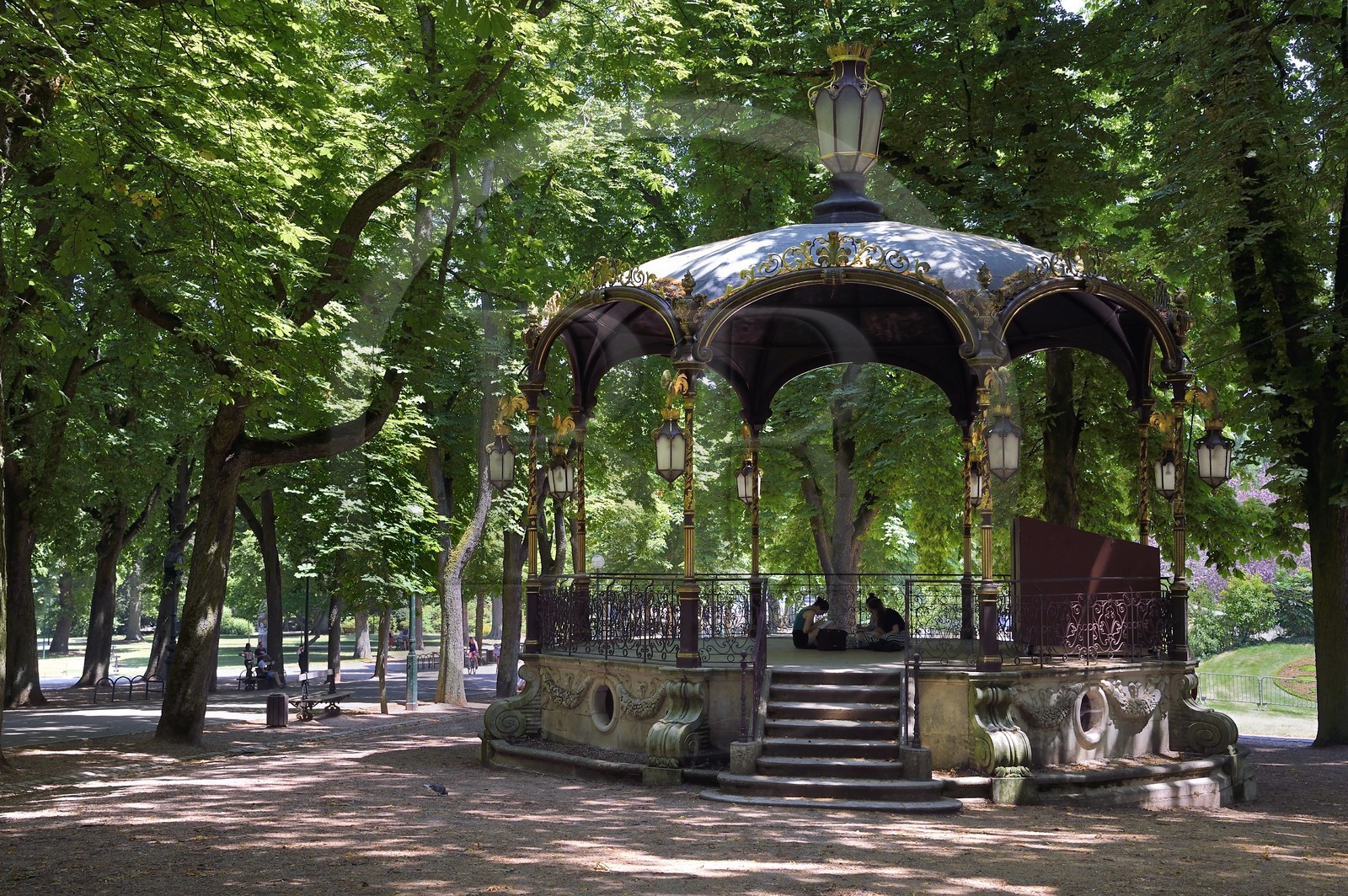 France, Meurthe-et-Moselle (54), Nancy, jardin de la Pépinière, kiosque à musique