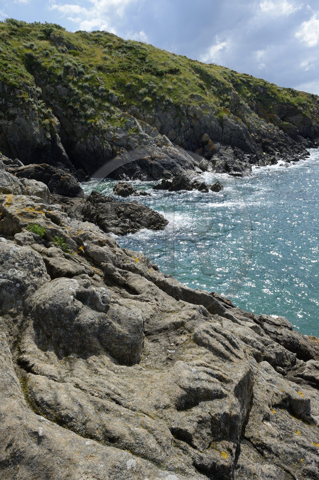 France, Ille-et-Vilaine (35), Saint-Malo, Rothéneuf, rochers sculpté par l'abbé Fouré entre 1870 et 1904