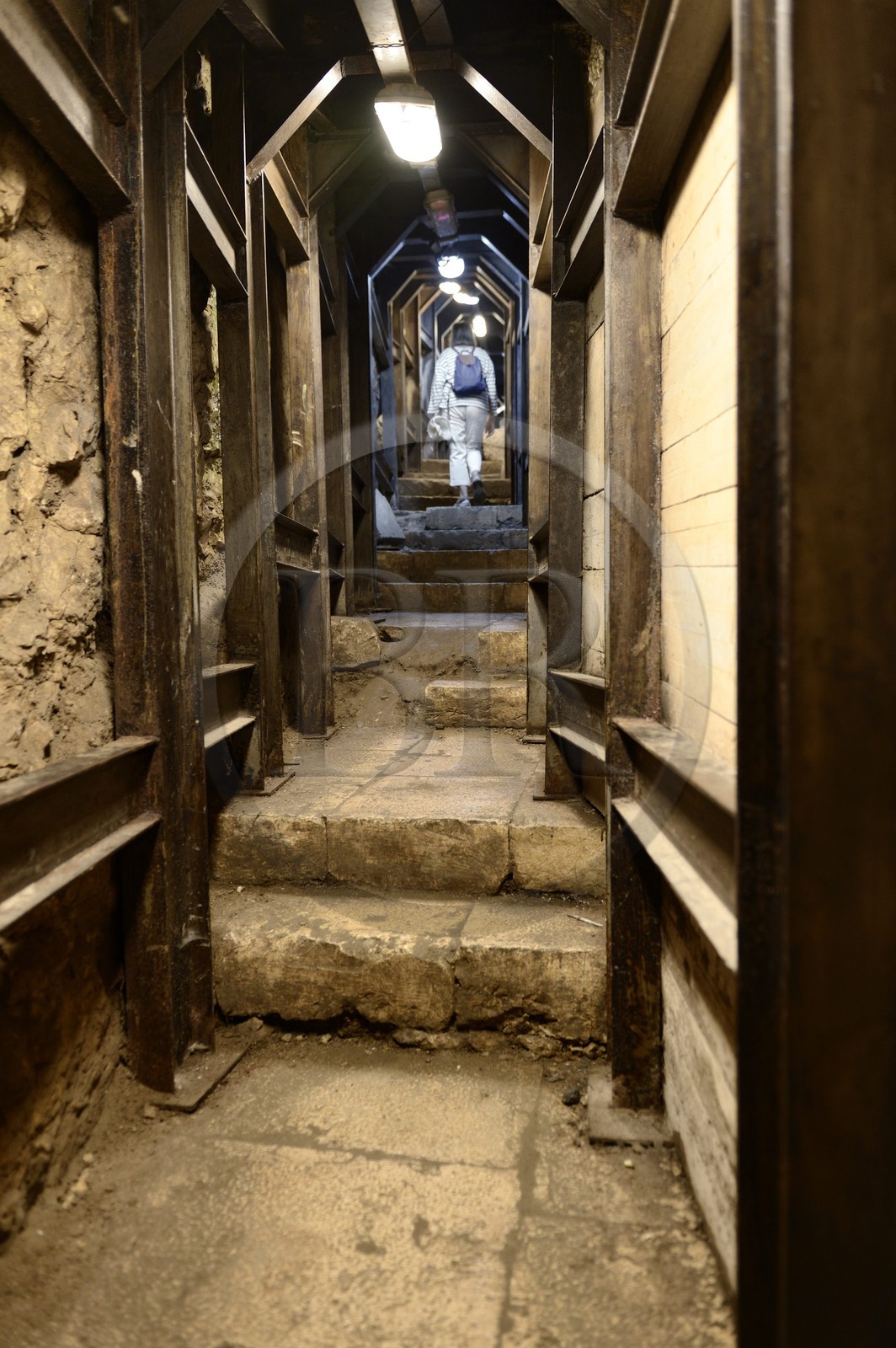Israel, Jérusalem, ville sainte, la route en gradins  construite sous Herode 1er le Grand, chemin des pèlerins, allant du Mont du Temple à la piscine de Siloé