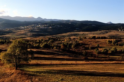 France, Pyrénées-Orientales (66), haut-plateau de la Cerdagne et Font-Romeu au fond