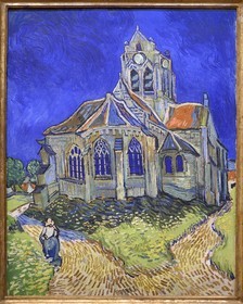 France, Paris, Orsay museum, The Church of Auvers-sur-Oise, view of the chevet (1890) by Vincent Van Gogh
