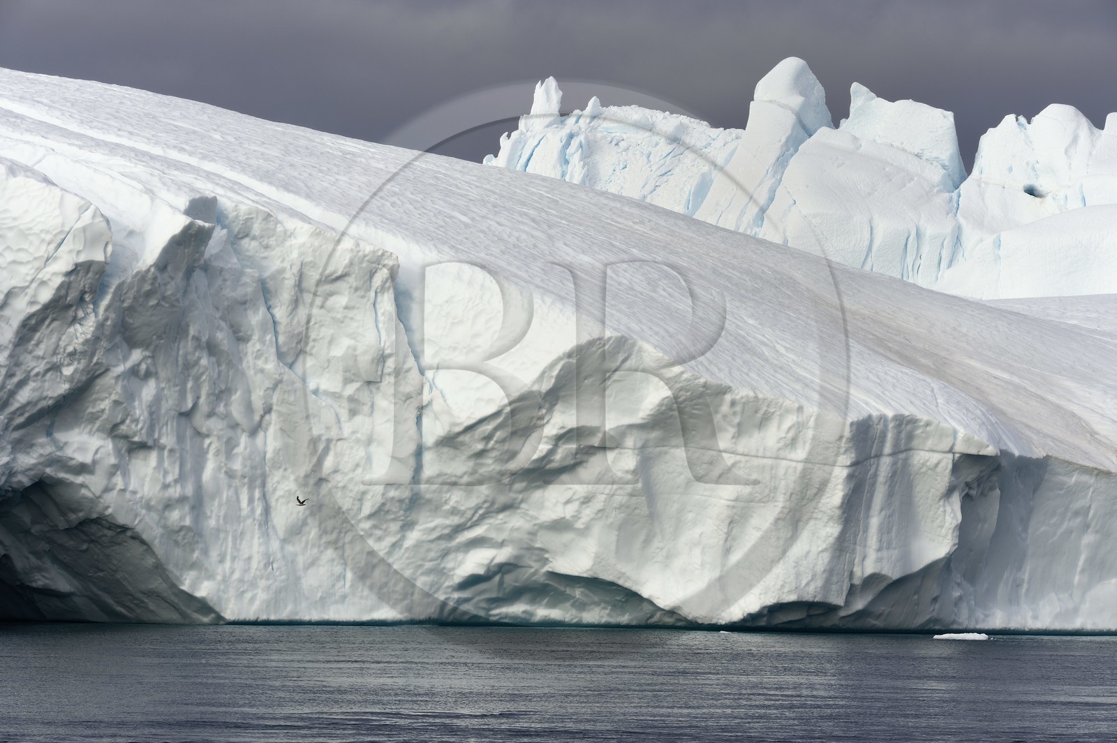 Groenland, cote ouest, baie de Disko, Ilulissat, fjord glacé classé Patrimoine Mondial de l'UNESCO qui est l’embouchure maritime du glacier Sermeq Kujalleq