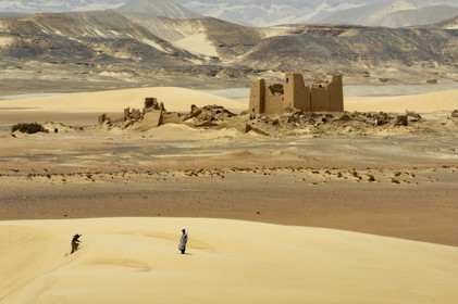 Egypte, Haute-Egypte, désert libyque, forteresse de Umm el-Dabadib au nord-est de Kharga