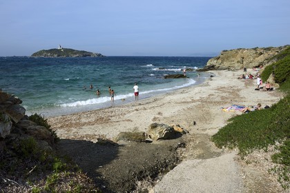 France, Var, Ile des Embiez, plage des Allemands (german beach)