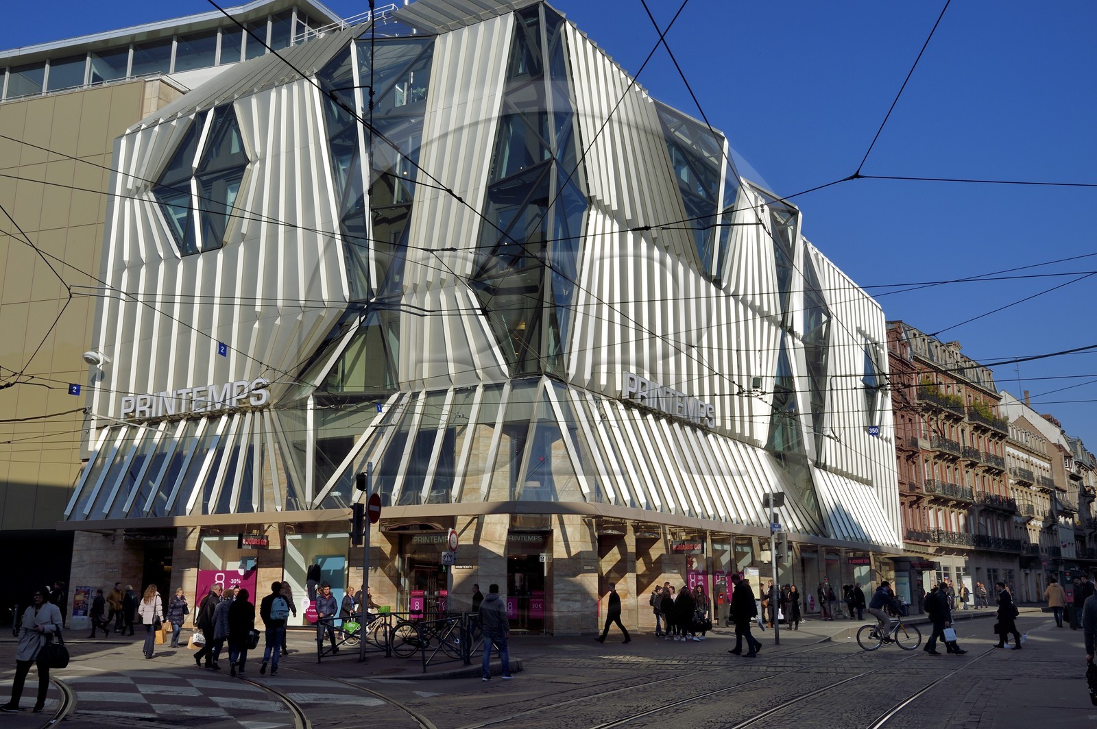 France, Bas-Rhin (67), Strasbourg, le grand magasin Printemps modernisé place de l'Homme de Fer
